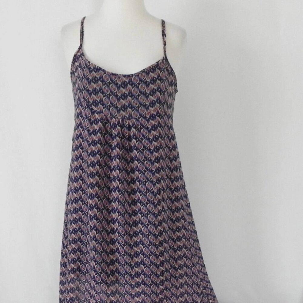Zara Geometric Print Chiffon Maxi Dress ~ Size XS